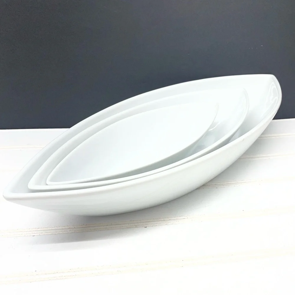 Sur La Table Pointed Oval Nesting Bowls Set of Three
